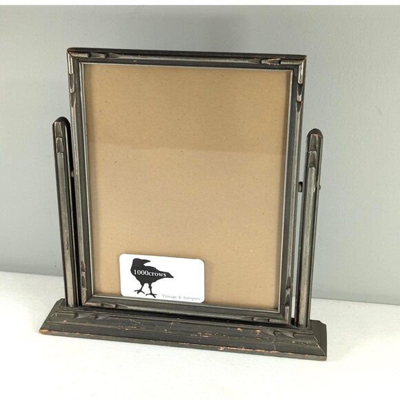 1920s Art Deco 8x10" grey wooden picture frame, Antique tilting frame - Picture 1 of 8